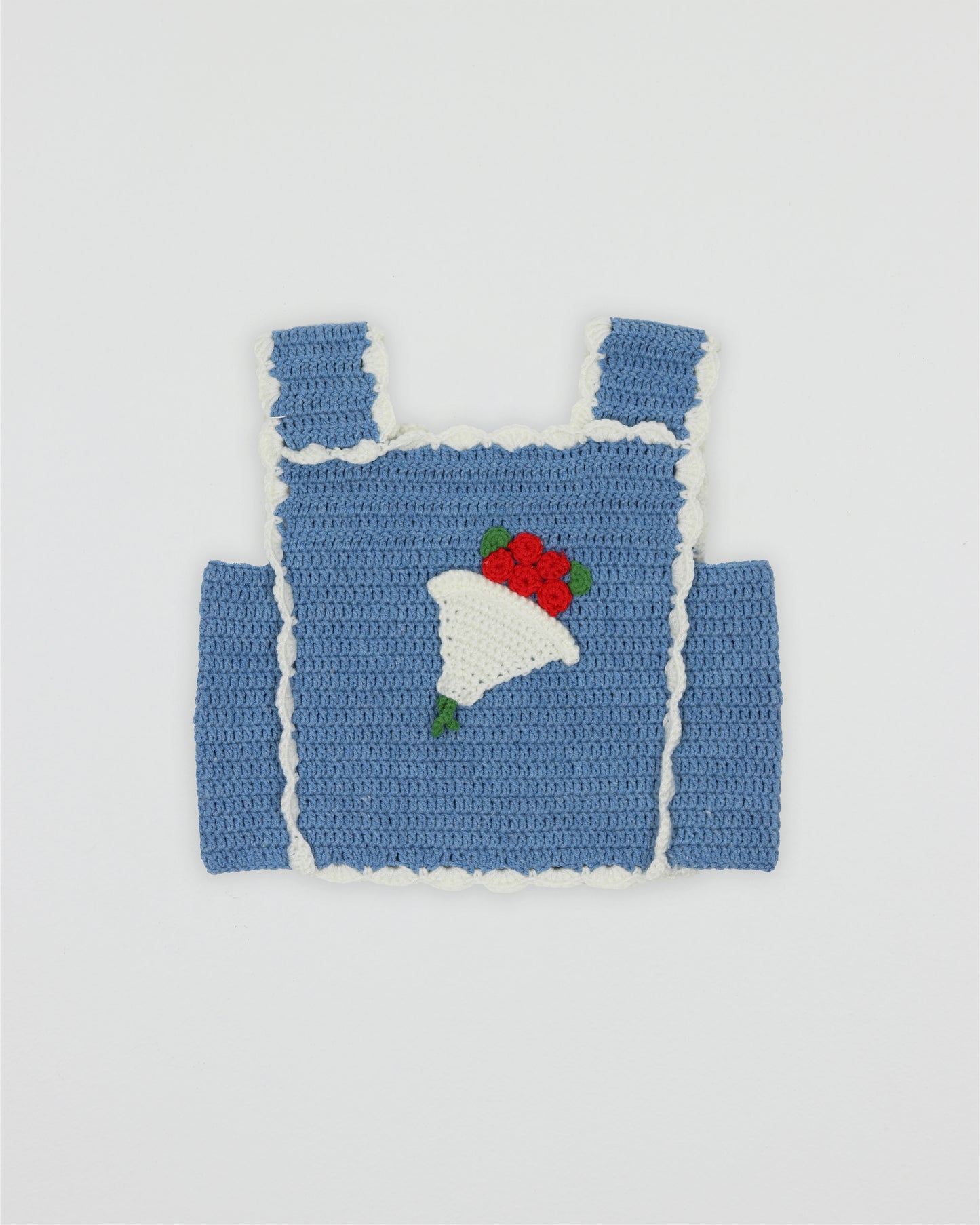 Crocheted Blue Bouquet Vest
