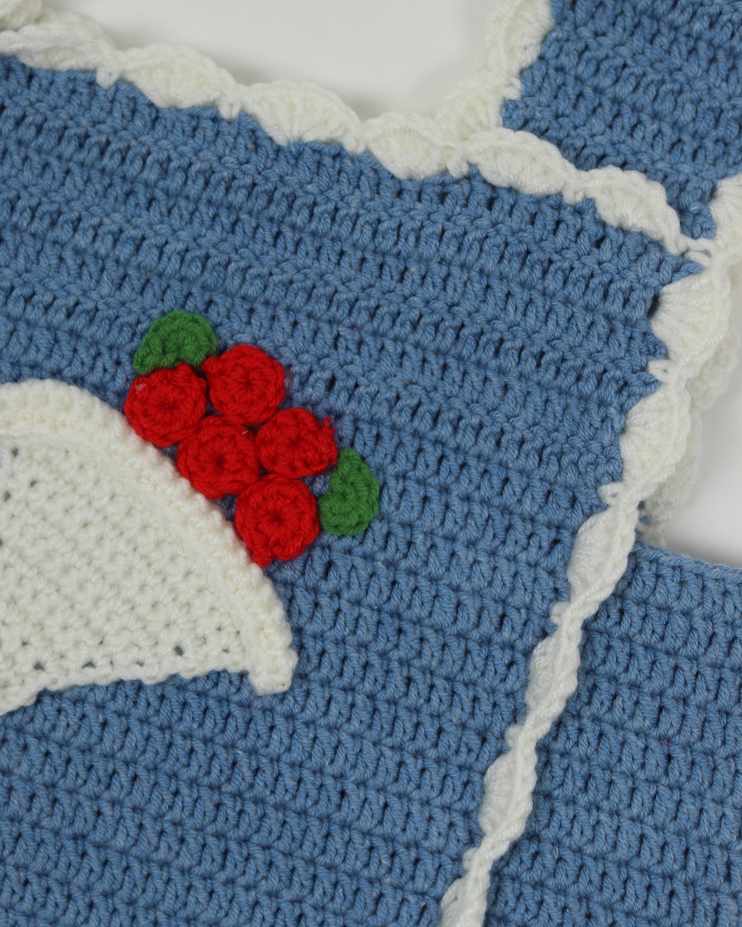 Crocheted Blue Bouquet Vest