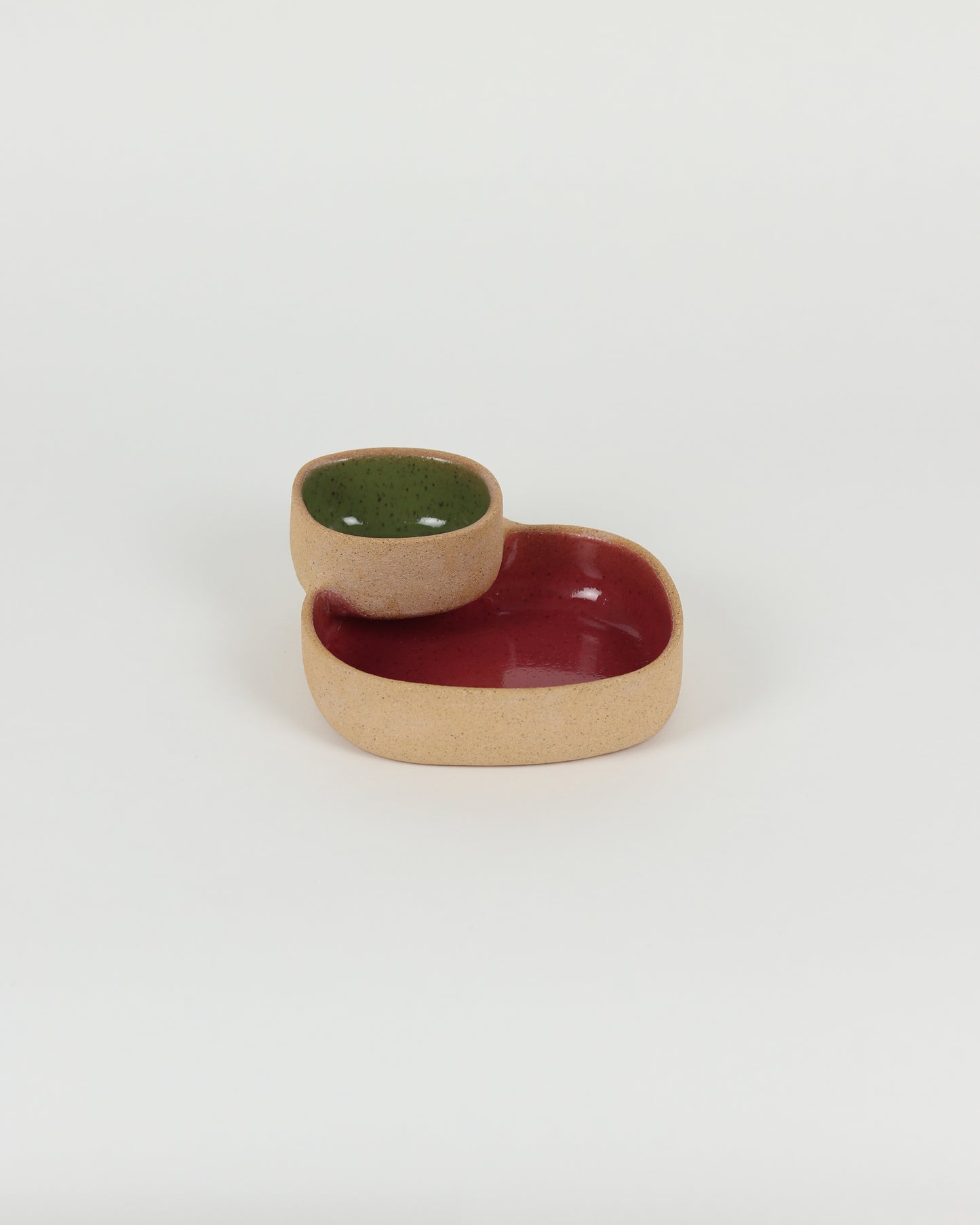 Chip 'N' Dip in Dark Pink & Olive
