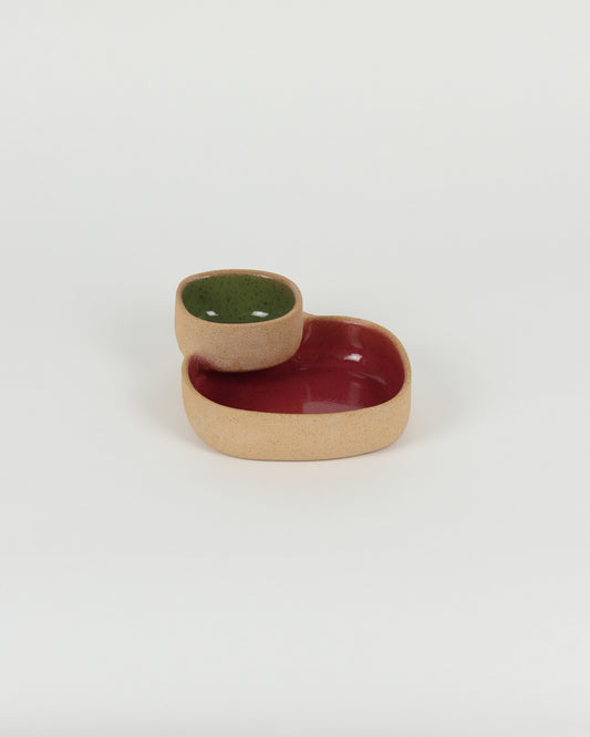 Chip 'N' Dip in Dark Pink & Olive