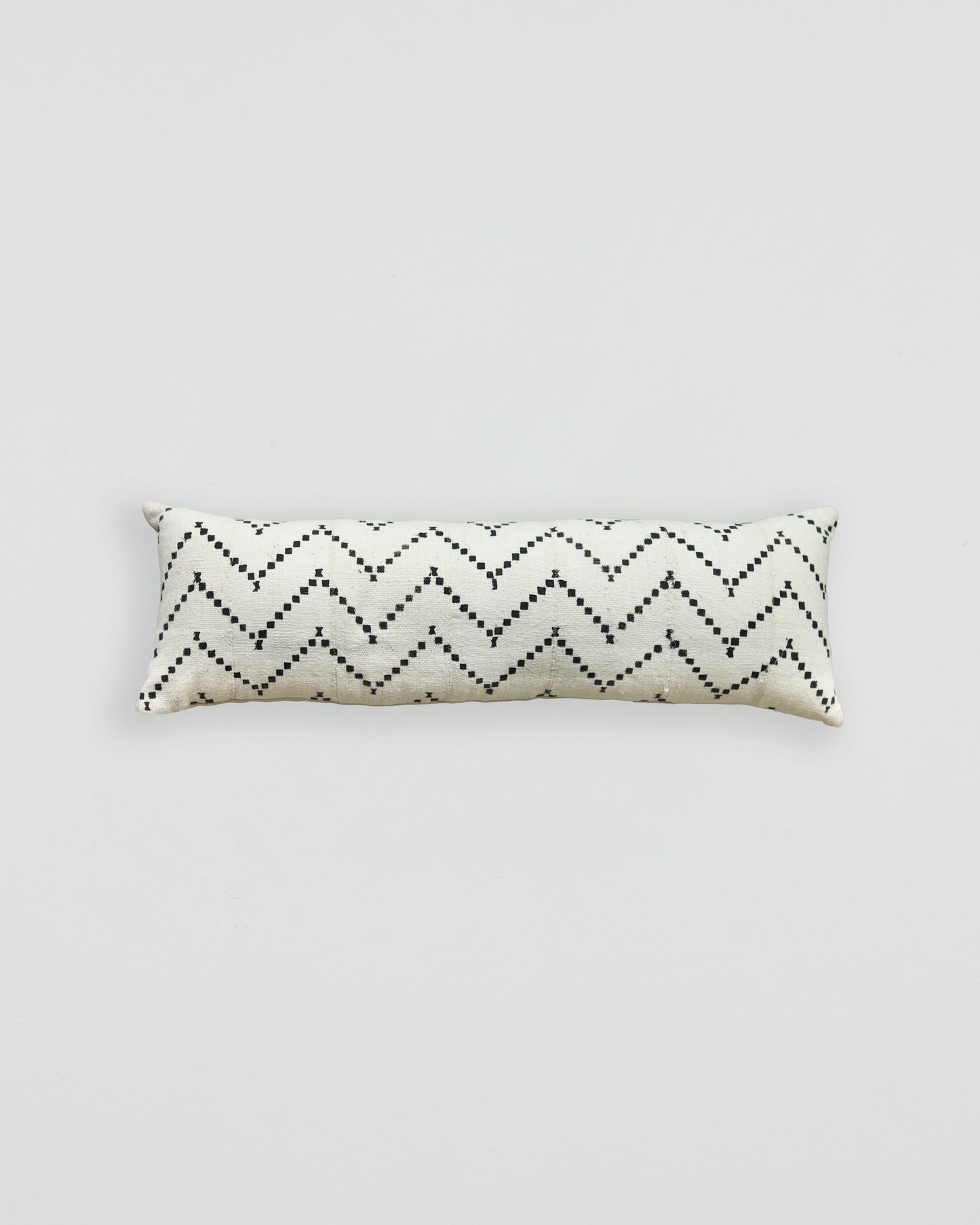 White Mudcloth Pillow