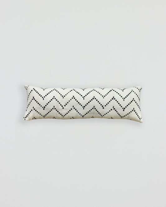 White Mudcloth Pillow