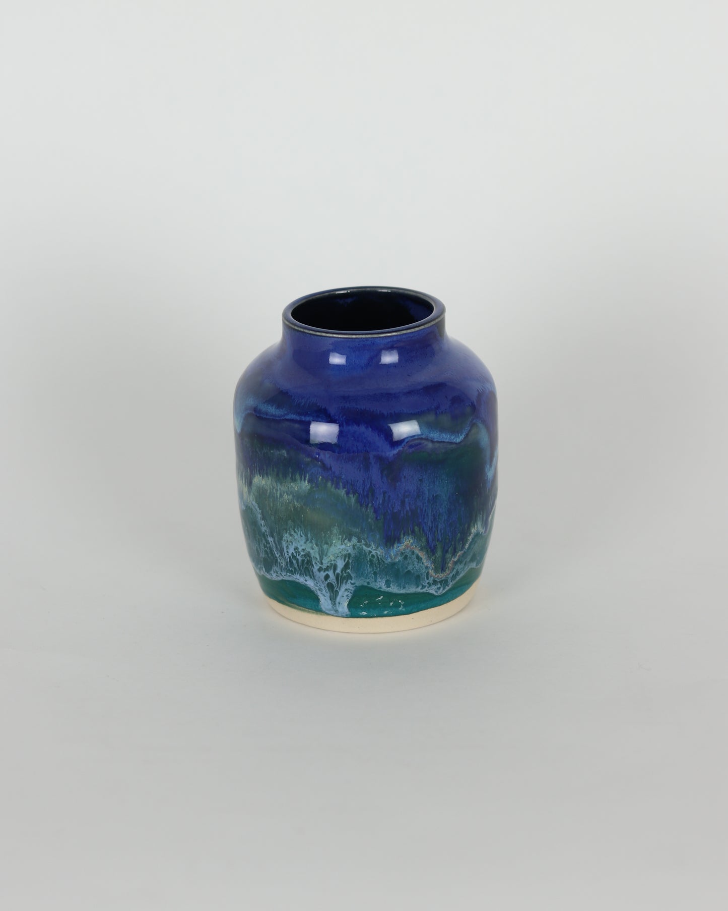 Short Blue Vase