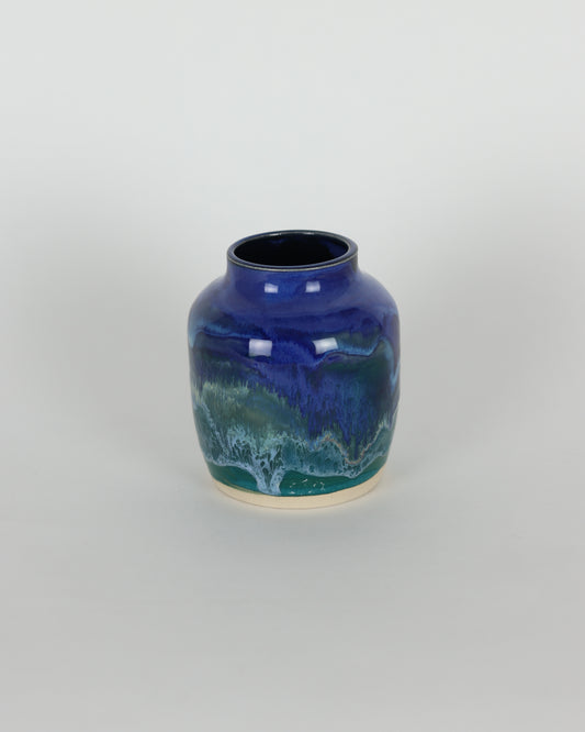 Short Blue Vase