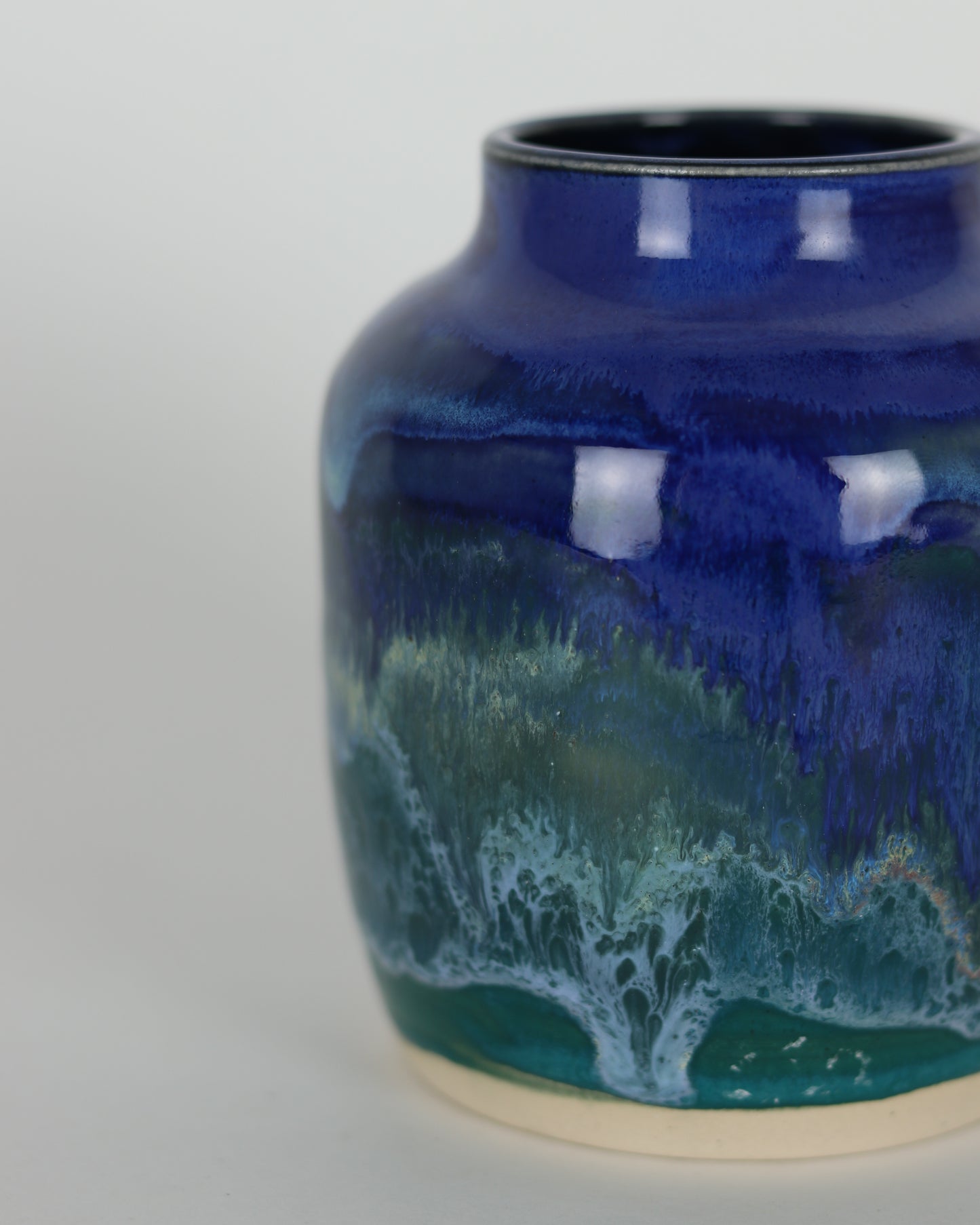 Short Blue Vase