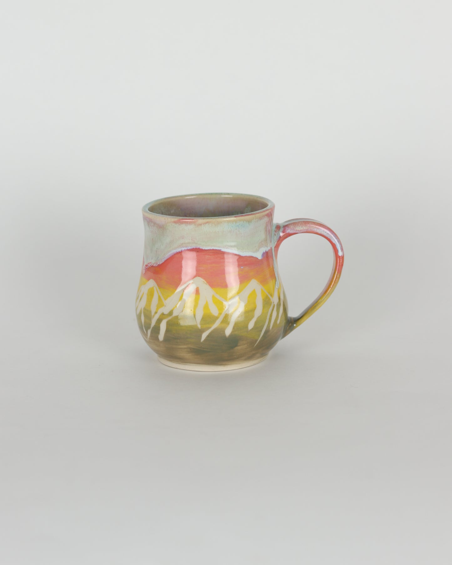 Olive & Pink Mountain Mug