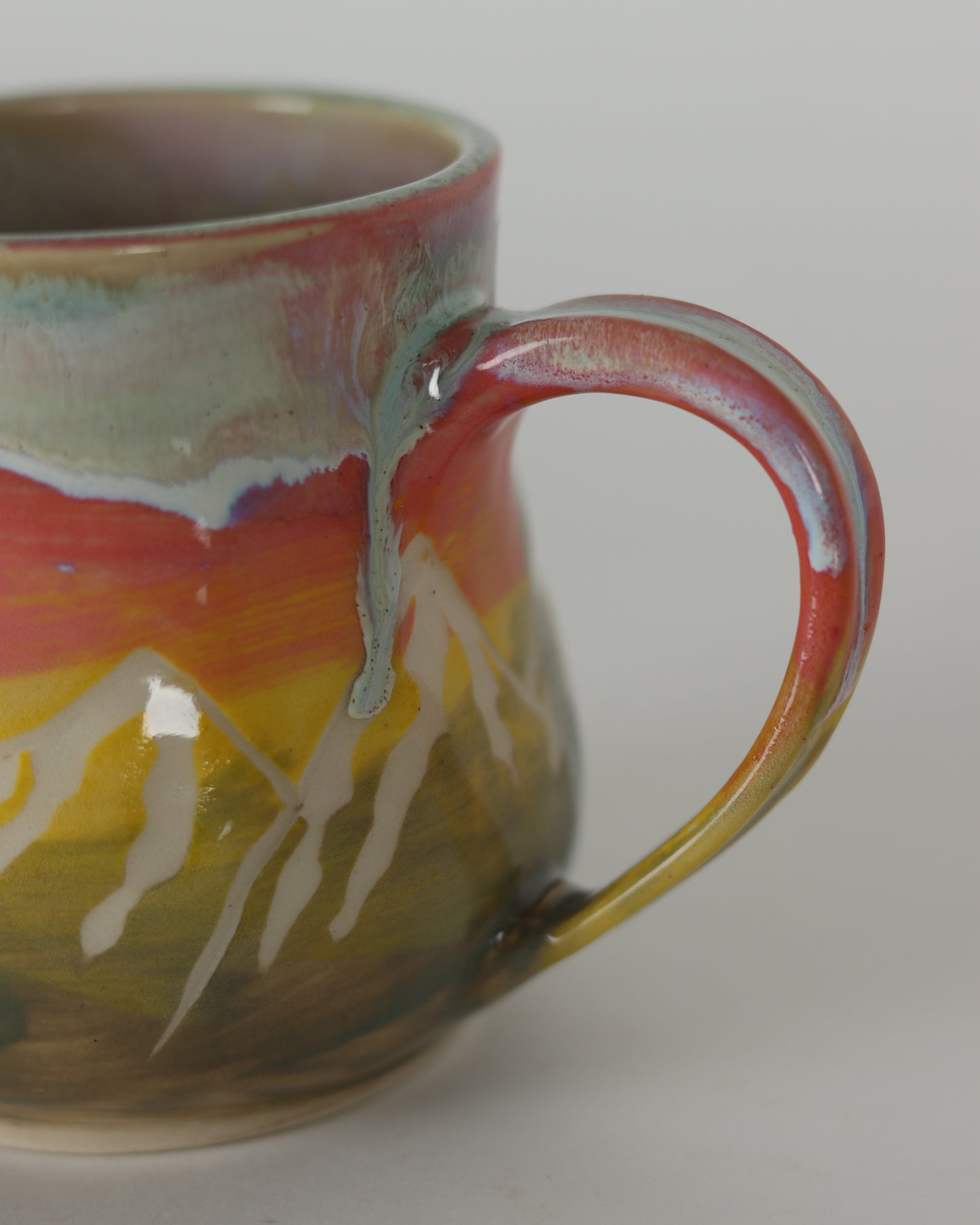Olive & Pink Mountain Mug