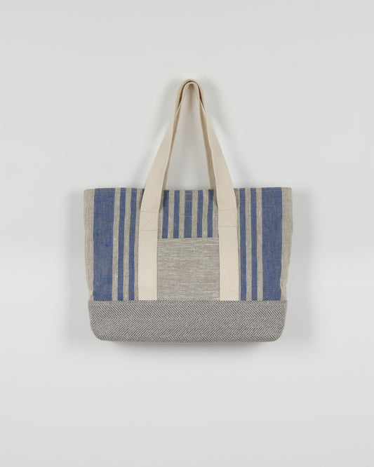 Stripe Linen Tote