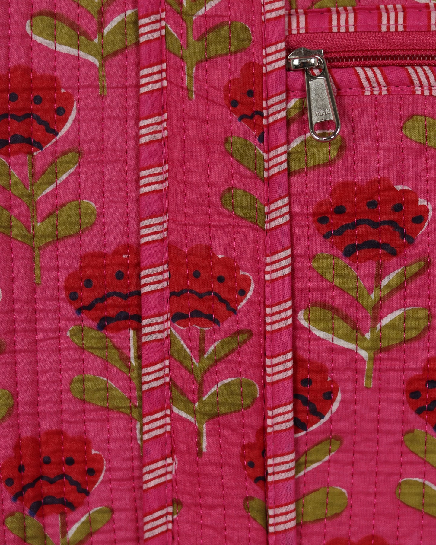 Fuchsia Blockprint Tote