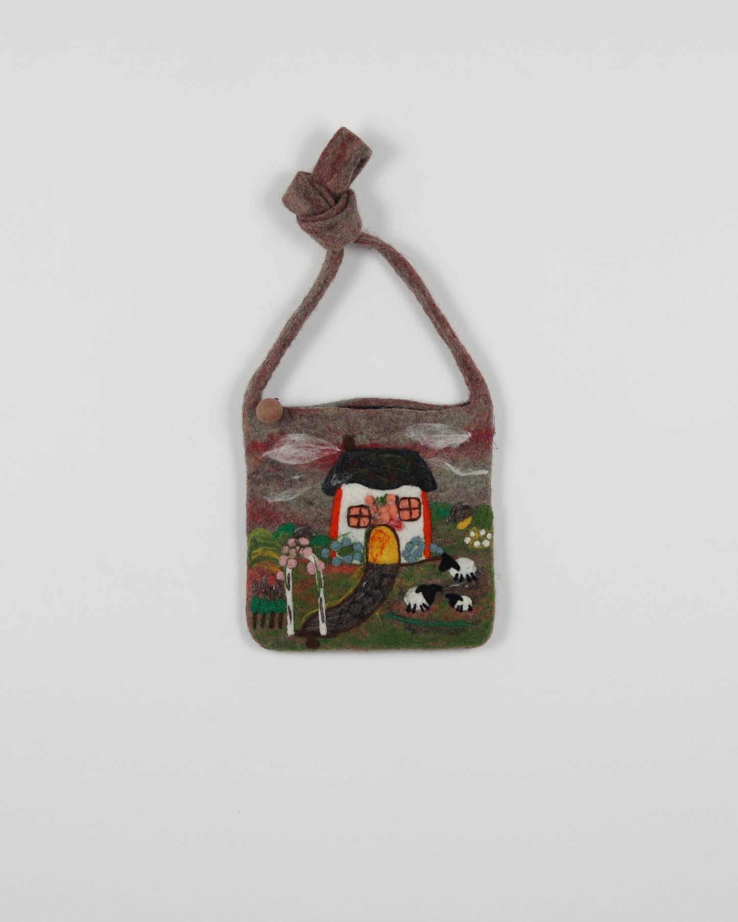 Brown Sky Home Felted Wool Bag