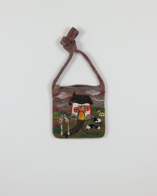 Brown Sky Home Felted Wool Bag
