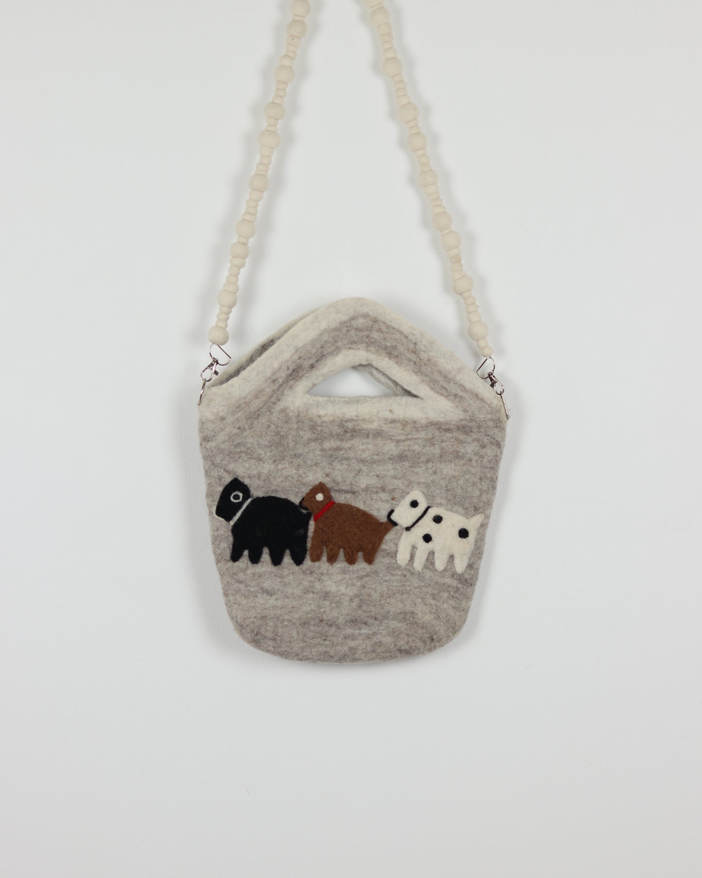 Dogs Felted Wool Bag